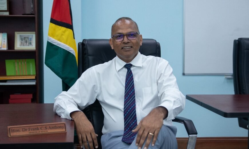 Exclusive interview with Hon. Dr. Frank Anthony, where he shares his vision for healthcare in Guyana and the path forward for public health.