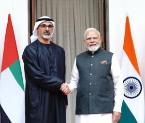 Modi Sheikh Khaled India UAE BRICS Summit